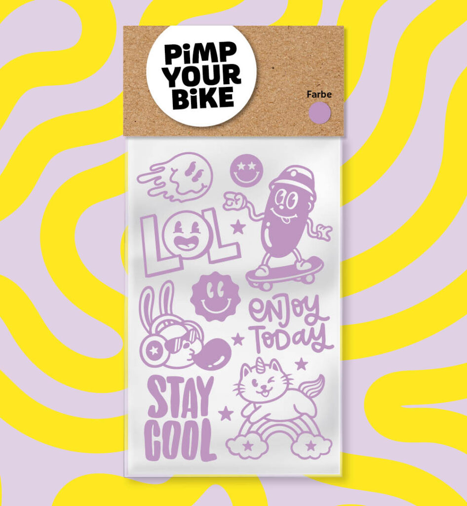 Sticker-Set Happy Day | Farbe Flieder