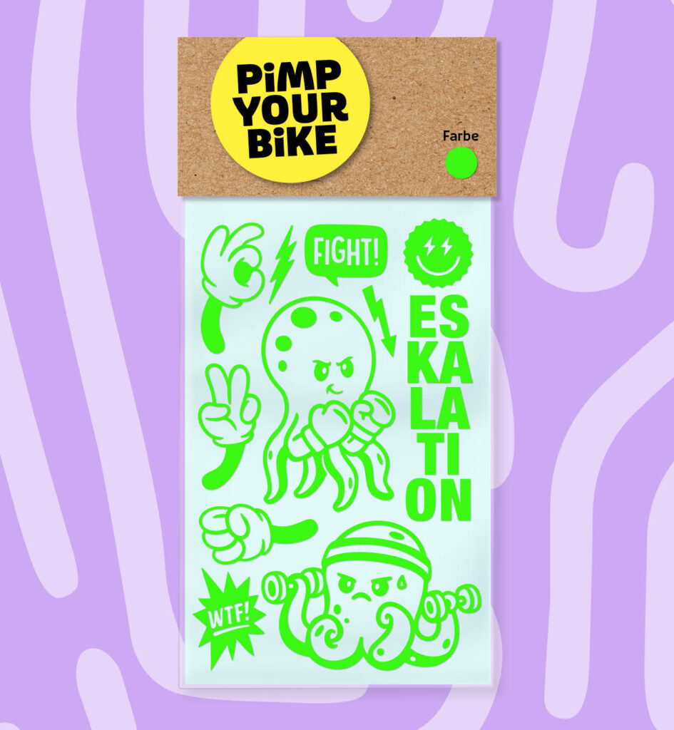 Sticker-Set-NEON-Eskalation-gruen