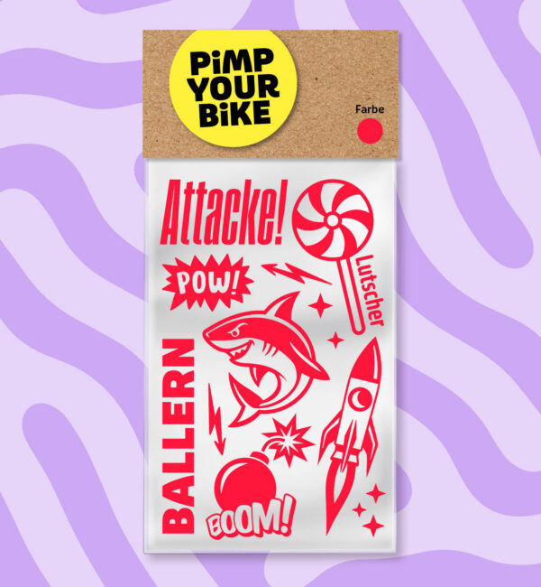 Sticker-Set-NEON-Attacke-orange-rot