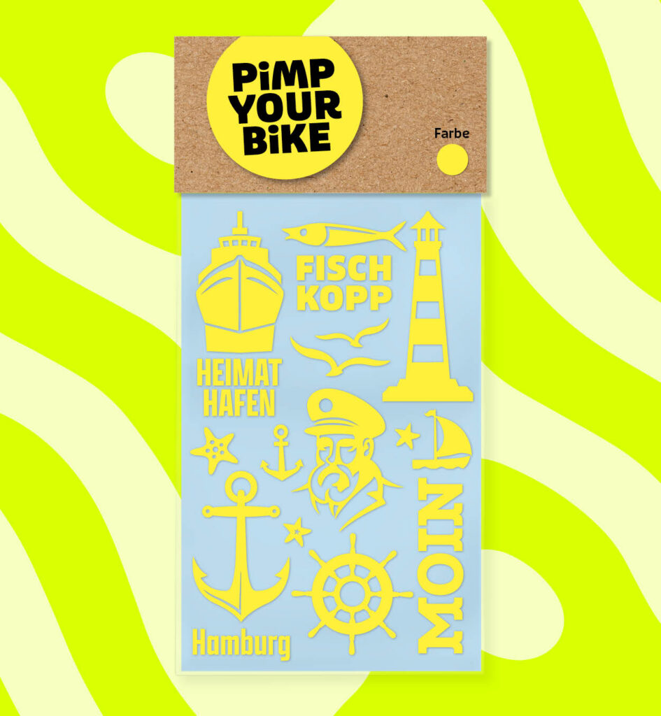 Sticker-Set-NEON-Fischkopp-gelb
