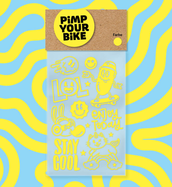 Sticker-Set-NEON-Happy-Day-gelb